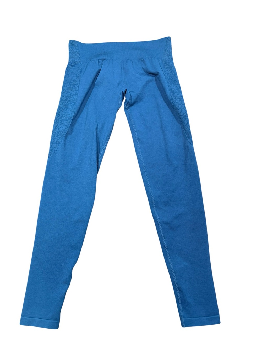 NVGTN Blue Seamless High Waisted Leggings XL Yoga Gym Running Training